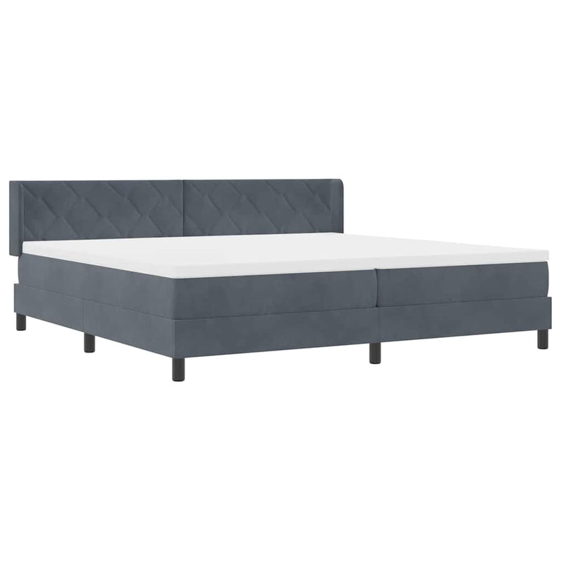 vidaXL Box Spring ágy matraccal fekete 100x200 cm bársonyos matracmal