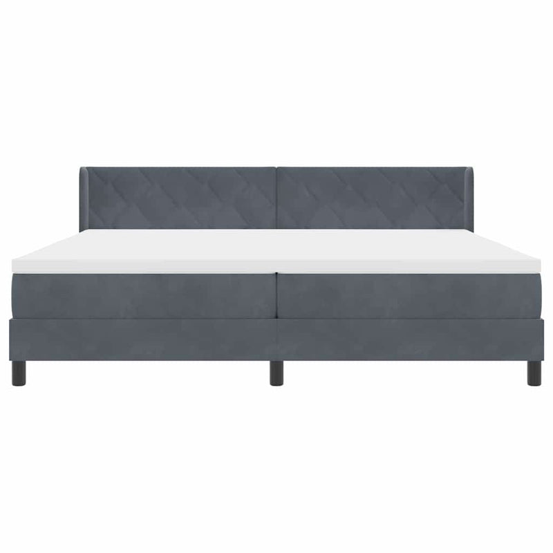 vidaXL Box Spring ágy matraccal fekete 100x200 cm bársonyos matracmal