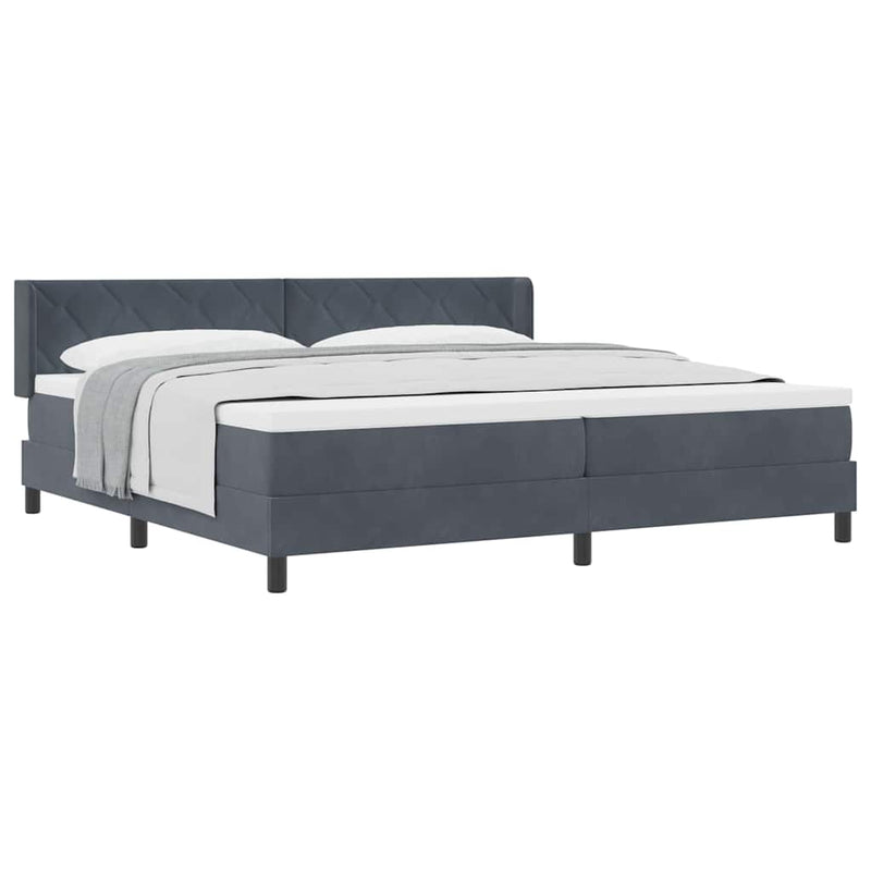 vidaXL Box Spring ágy matraccal fekete 100x200 cm bársonyos matracmal