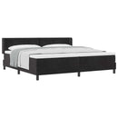 vidaXL Boxrugós ágy fejtámlával Fekete 200 x 200 cm Bársony
