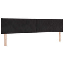 vidaXL Boxrugós ágy fejtámlával Fekete 200 x 200 cm Bársony