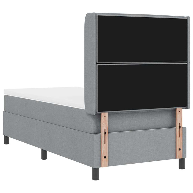 vidaXL Boxrugós ágy matracmal Világosszürke 80 x 200 cm szövet