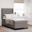 vidaXL Boxrugós ágy párnával fejtámlával Tópszínű 200 x 80 cm szövet