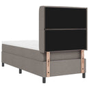 vidaXL Boxrugós ágy párnával fejtámlával Tópszínű 200 x 80 cm szövet