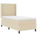 vidaXL Boxrugós ágy párnával fejtámlával Krém 200 x 80 cm szövet