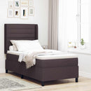 vidaXL Boxrugós ágy párnával Sötét Barna 190 x 90 cm szövet