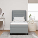 vidaXL Boxrugós ágy párnával Világosszürke 200 x 90 cm szövet