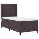 vidaXL Boxrugós ágy párnával Sötét Barna 200 x 90 cm szövet