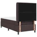 vidaXL Boxrugós ágy párnával Sötét Barna 200 x 90 cm szövet
