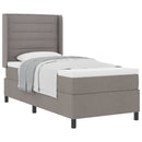 vidaXL Boxrugós ágy párnával fejtámlával Tópszínű 200 x 100 cm szövet