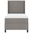 vidaXL Boxrugós ágy párnával fejtámlával Tópszínű 200 x 100 cm szövet
