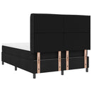 vidaXL Boxrugós ágy matracmal fejtámlával Fekete 190 x 140 cm szövet