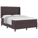 vidaXL Boxrugós ágy matracmal Sötét Barna 200 x 160 cm szövet
