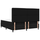 vidaXL Boxrugós ágy matracmal fejtámlával Fekete 200 x 180 cm szövet