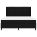 vidaXL Boxrugós ágy matracmal fejtámlával Fekete 200 x 180 cm szövet