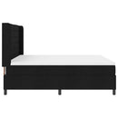 vidaXL Boxrugós ágy matracmal fejtámlával Fekete 200 x 180 cm szövet