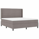 vidaXL Boxrugós ágy párnával fejtámlával Tópszínű 200 x 180 cm szövet