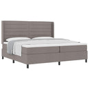 vidaXL Boxrugós ágy párnával fejtámlával Tópszínű 200 x 200 cm szövet