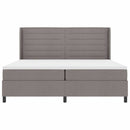 vidaXL Boxrugós ágy párnával fejtámlával Tópszínű 200 x 200 cm szövet