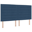 vidaXL Boxrugós ágy matracmal fejtámlával Kék 200 x 200 cm szövet