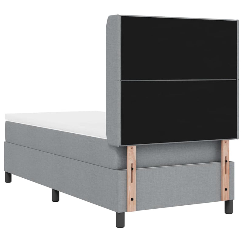 vidaXL Boxrugós ágy matracmal Világosszürke 80 x 200 cm szövet