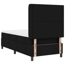 vidaXL Boxrugós ágy párnával fejtámlával Fekete 200 x 80 cm szövet