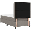 vidaXL Boxrugós ágy matracmal fejtámlával Tópszínű 200 x 80 cm szövet