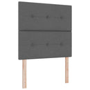 vidaXL Boxrugós ágy párnával Sötétszürke 200 x 100 cm szövet