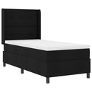 vidaXL Boxrugós ágy párnával fejtámlával Fekete 200 x 100 cm szövet