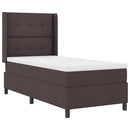 vidaXL Boxrugós ágy párnával Sötét Barna 200 x 100 cm szövet