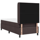 vidaXL Boxrugós ágy párnával Sötét Barna 200 x 100 cm szövet
