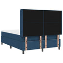 vidaXL Boxrugós ágy párnával fejtámlával Kék 200 x 140 cm szövet