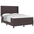 vidaXL Boxrugós ágy párnával Sötét Barna 200 x 160 cm szövet