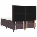 vidaXL Boxrugós ágy párnával Sötét Barna 200 x 160 cm szövet