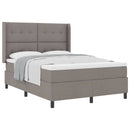 vidaXL Boxrugós ágy matracmal fejtámlával Tópszínű 200 x 160 cm szövet