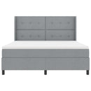 vidaXL Boxrugós ágy matracmal Világosszürke 200 x 180 cm szövet