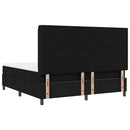 vidaXL Boxrugós ágy matracmal fejtámlával Fekete 200 x 180 cm szövet