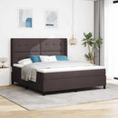 vidaXL Boxrugós ágy párnával Sötét Barna 200 x 180 cm szövet