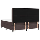 vidaXL Boxrugós ágy párnával Sötét Barna 200 x 180 cm szövet