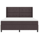 vidaXL Boxrugós ágy párnával Sötét Barna 200 x 180 cm szövet