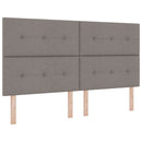 vidaXL Boxrugós ágy matracmal fejtámlával Tópszínű 200 x 180 cm szövet