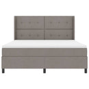 vidaXL Boxrugós ágy matracmal fejtámlával Tópszínű 200 x 180 cm szövet