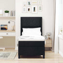 vidaXL Boxrugós ágy párnával fejtámlával Fekete 200 x 80 cm szövet