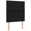 vidaXL Boxrugós ágy párnával fejtámlával Fekete 200 x 80 cm szövet