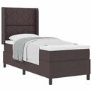 vidaXL Boxrugós ágy párnával Sötét Barna 200 x 80 cm szövet