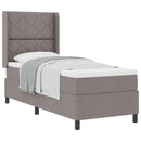 vidaXL Boxrugós ágy matracmal fejtámlával Tópszínű 200 x 80 cm szövet