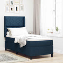 vidaXL Boxrugós ágy párnával fejtámlával Kék 200 x 80 cm szövet