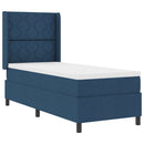 vidaXL Boxrugós ágy párnával fejtámlával Kék 200 x 80 cm szövet