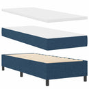vidaXL Boxrugós ágy párnával fejtámlával Kék 200 x 80 cm szövet