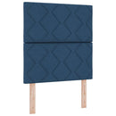 vidaXL Boxrugós ágy párnával fejtámlával Kék 200 x 80 cm szövet